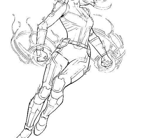 Captain Marvel Coloring Page