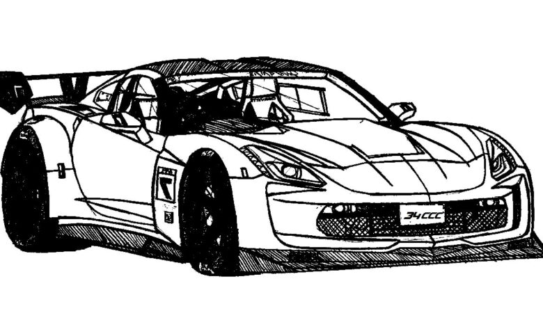 Car Corvette Coloring Page