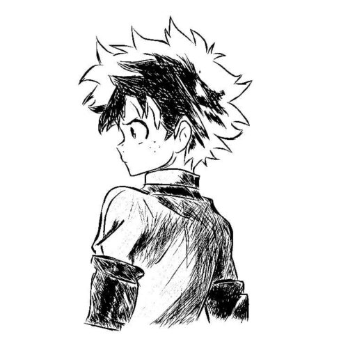 Cartoon Anime Deku Coloring Pages