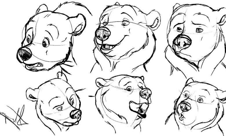 Cartoon Bear Coloring Page