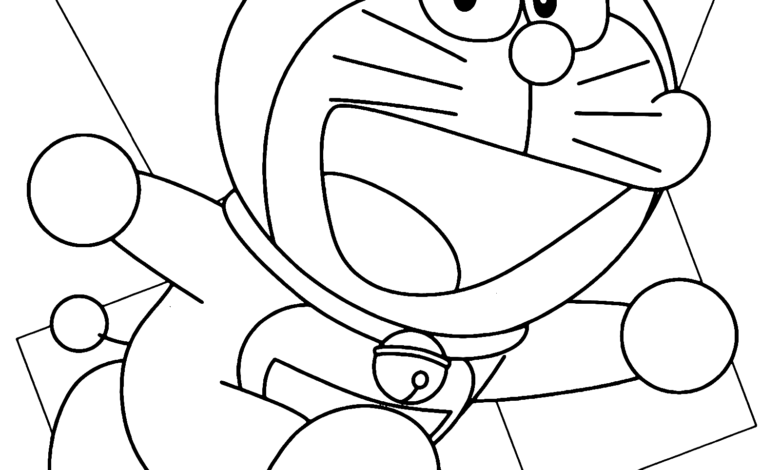 Cartoon Doraemon Coloring Page