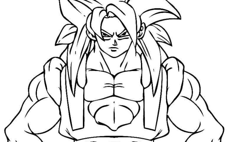 Cartoon Goku Coloring Page