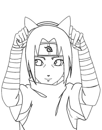 Cartoon Itachi Coloring Page