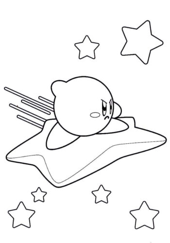 Cartoon Kirby Coloring Page
