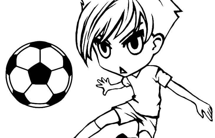 Cartoon Soccer Coloring Page