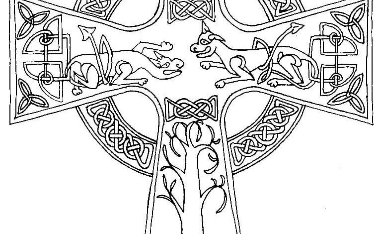 Celtic Cross Coloring Pages