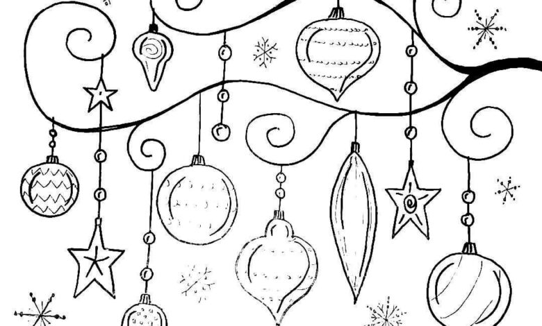 Christmas Ornament Coloring Page