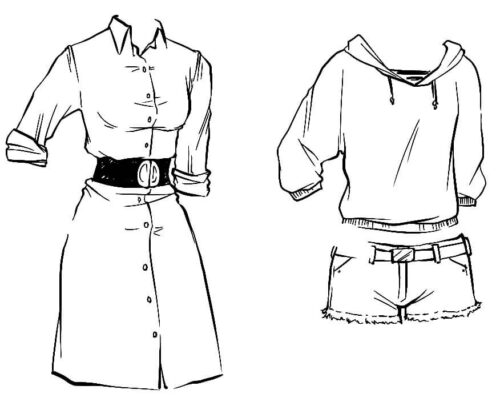 Clothes Coloring Pages