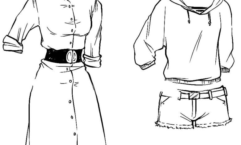 Clothes Coloring Pages