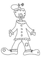 Clown Coloring Page for Kids