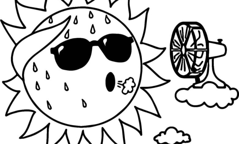 Cool Sun Coloring Page