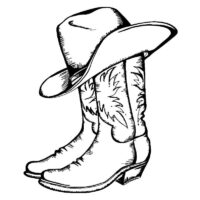 Cowboy Boot Coloring Pages
