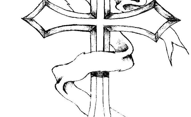 Cross Coloring Page