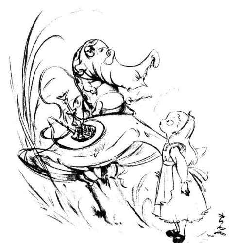 Cute Alice In Wonderland Coloring Pages