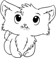 Cute Cat Coloring Pages for Girls