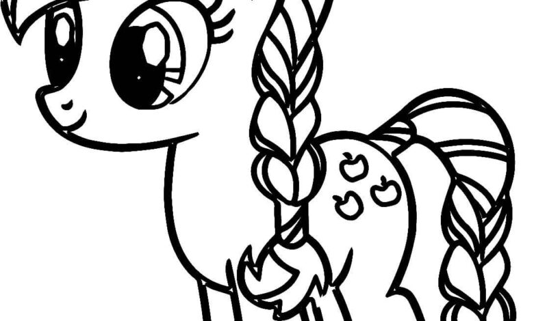 Cute Mini Pony Coloring Page for Kids