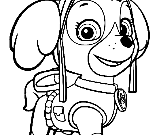 Cute Paw Patrol Coloring Page