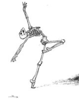 Dance Skeleton Coloring Page