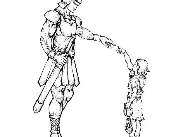 David And Goliath Coloring Page