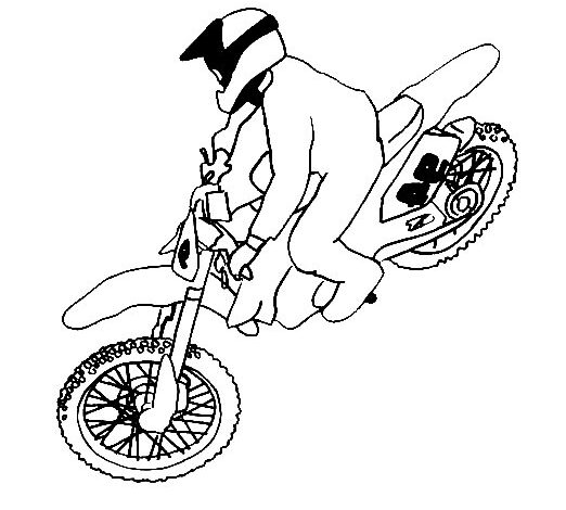 Dirt Bike Coloring Page