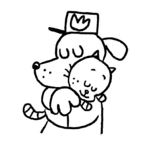 Dog Man Coloring Page