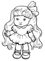 Doll Coloring Page