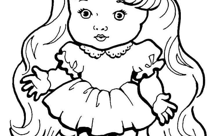 Doll Coloring Page
