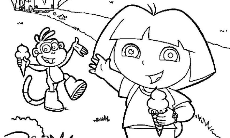 Dora The Explorer Coloring Page