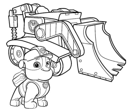 Dozer Paw Patrol Coloring Page
