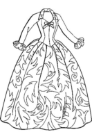 Dress Coloring Page for Girls