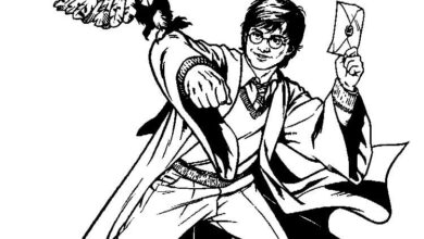 Harry Potter Drawings 6 Eagle Harry Potter Coloring Page