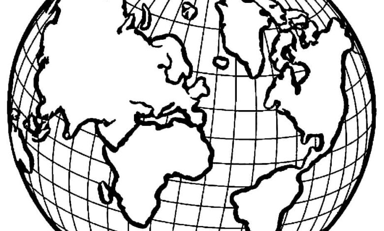 Earth Coloring Page