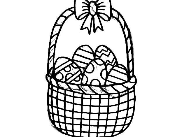 Easter Basket Coloring Page
