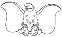Elephant Dumbo Coloring Page