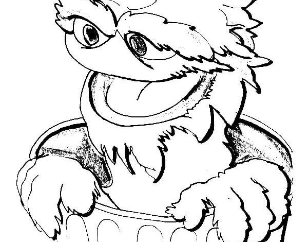 Elmo Drawing Coloring Page