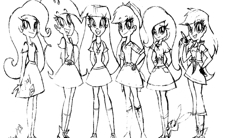 Equestria Girl Coloring Pages
