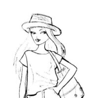 Fashion Barbie Coloring Page