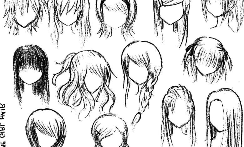 Female Anime Coloring Page