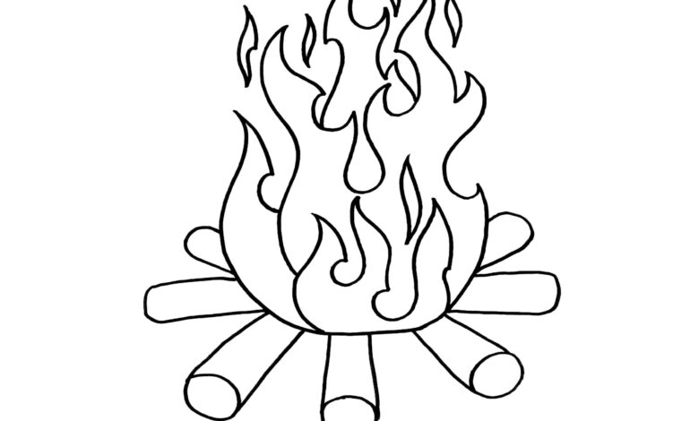 Fire Coloring Pages