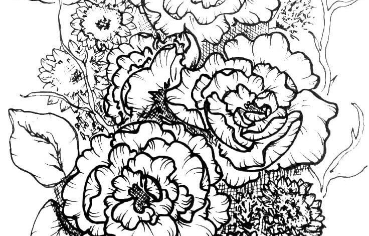 Floral Coloring Page