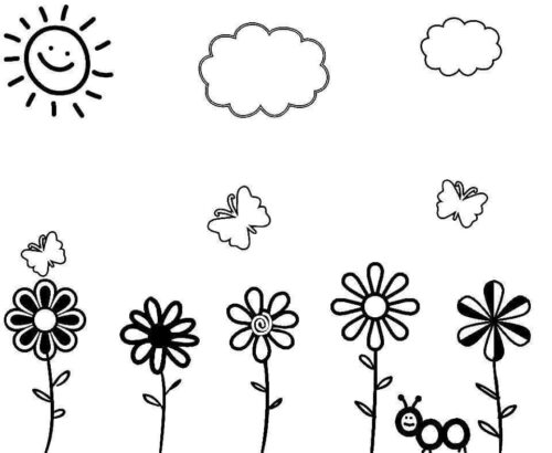 Flowers Coloring Pages For Preschoolers