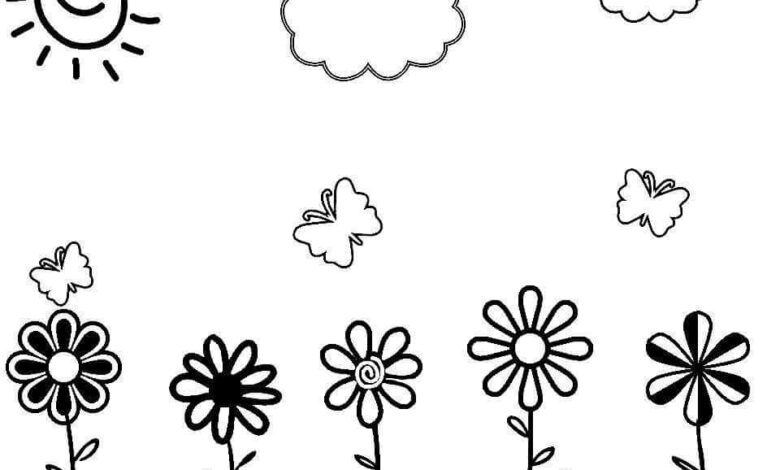 Flowers Coloring Pages For Preschoolers