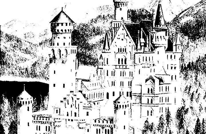 Forest Castles Coloring Page
