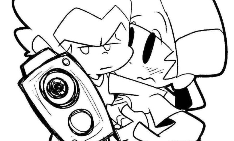 Friday Night Funkin Coloring Pages for Adults