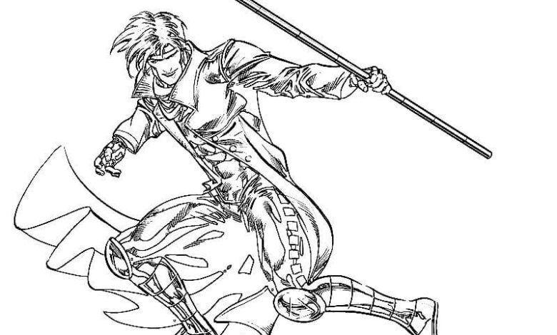 Gambit Coloring Page