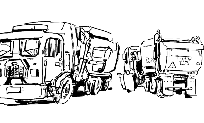 Garbage Truck Coloring Page