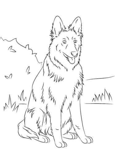 German Shepherd Coloring Pages