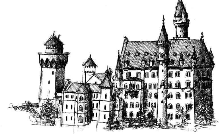 Germany Castles Coloring Page
