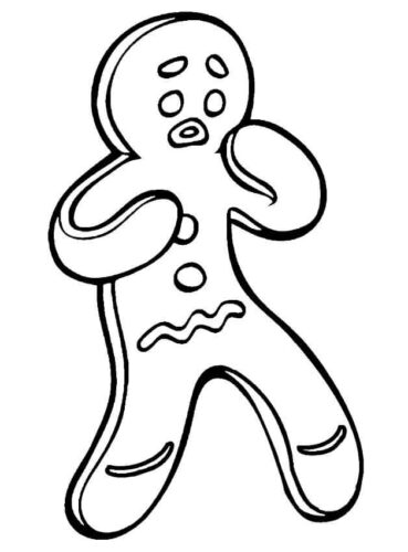 Gingerbread Man Coloring Page 1 Gingerbread Man Coloring Page