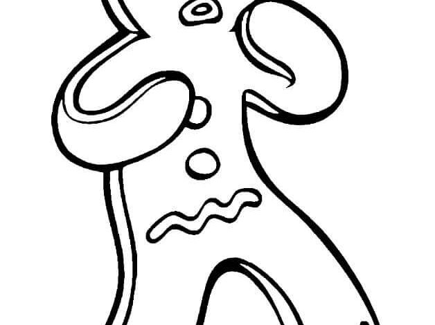 Gingerbread Man Coloring Page